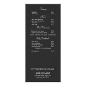 Cute Gold Heart Beauty Salon Price List Menu 2 (Achterkant)