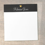 Cute Gold Heart Black Beauty Consultant Notitieblok<br><div class="desc">Fun gedenkwaardig design met digitaal afbeelding van gouden folie. Voor extra overeenkomende marketingmaterialen,  aangepast ontwerp of logo,  kunt u contact met mij opnemen op maurareed.designs@gmail.com en ik zal binnen 24 uur reageren.</div>