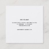 Cute Gold Heart Handwrite Calligrafie Vierkante Visitekaartje (Achterkant)