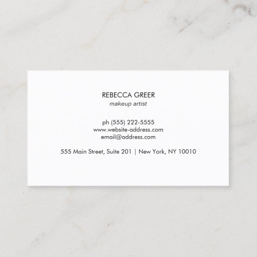 Cute Gold Heart Modern Beauty Consultant White Visitekaartje (Achterkant)