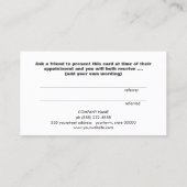 Cute Gold Heart White-klantverwijzingskaart Aanbevelingskaartje (Achterkant)