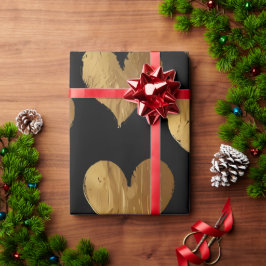 Cute Gold Hearts Cadeaupapier