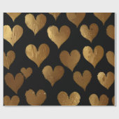 Cute Gold Hearts Cadeaupapier (Vlak)