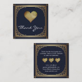 Cute Gold Hearts Hartelijk dank |  goudgrens Kortingskaartje (Voorkant / Achterkant)