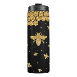Cute Gold Honey Bee Thermosbeker
