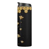 Cute Gold Honey Bee Thermosbeker (Geroteerd rechts)