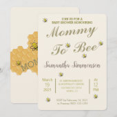 Cute Gold Ma om Baby shower te worden Kaart (Voorkant / Achterkant)