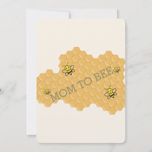 Cute Gold Ma om Baby shower te worden Kaart (Achterkant)