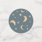 Cute gold moon sterren blue waterverf baby shower confetti (Kleine voorkant)