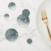 Cute gold moon sterren blue waterverf baby shower confetti (Groep)