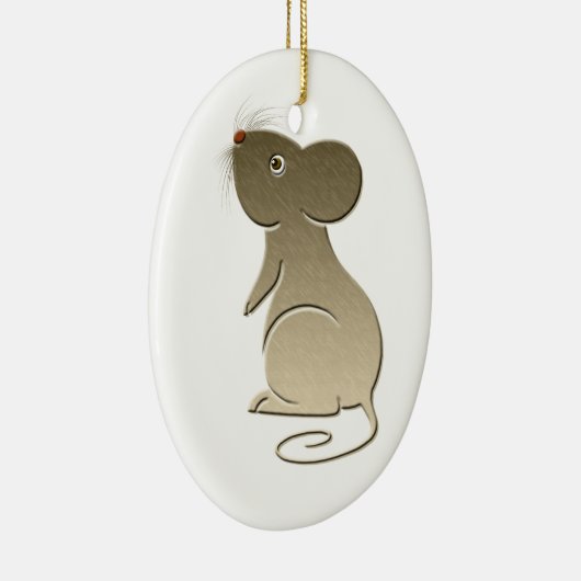 Cute Gold Mouse Ornament (Rechts)