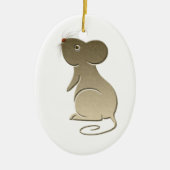 Cute Gold Mouse Ornament (Voorkant)