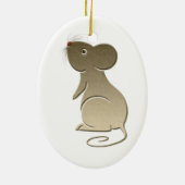 Cute Gold Mouse Ornament (Achterkant)