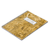 Cute Gold Paint Name Persoonlijk Notitieboek (Linkerzijde)