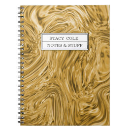 Cute Gold Paint Name Persoonlijk Notitieboek