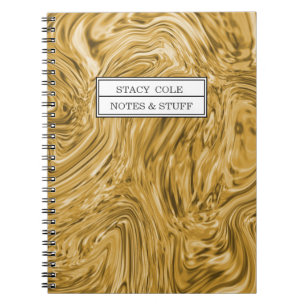 Cute Gold Paint Name Persoonlijk Notitieboek