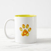 Cute Gold Paw Tweekleurige Koffiemok (Links)