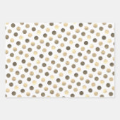 Cute Gold Polka Dots Modern & Elegant Kerstmis Inpakpapier Vel (Voorkant 3)