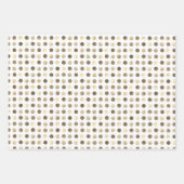 Cute Gold Polka Dots Modern & Elegant Kerstmis Inpakpapier Vel (Voorkant 2)