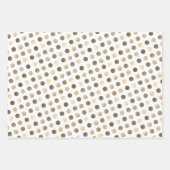 Cute Gold Polka Dots Modern & Elegant Kerstmis Inpakpapier Vel (Voorkant)