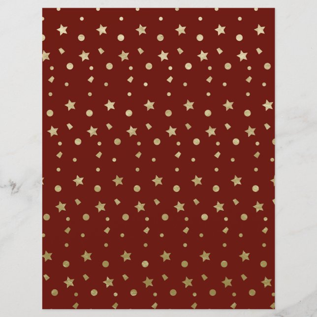 Cute Gold/Red-kerstpapier (Voorkant)