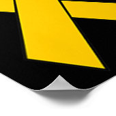 Cute Gold Ribbon Childhood Cancer Awareness Women Poster (Hoek)