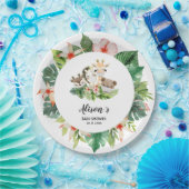 Cute Gold Safari Friends | Bord Baby shower papier (Feest)