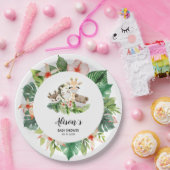 Cute Gold Safari Friends | Bord Baby shower papier (Feest)