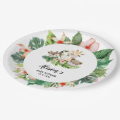 Cute Gold Safari Friends | Bord Baby shower papier (Gekanteld)