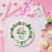 Cute Gold Safari Friends | Bord Baby shower papier (Feest)