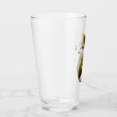 Cute Gold Snowman Kerstmis Glas (Rechts)