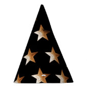 Cute Gold Star Black Wizard Feesthoedjes (Rechts)
