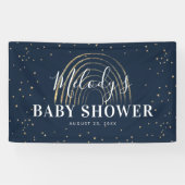 Cute Gold Star en Rainbow-Baby shower Spandoek (Horizontaal)