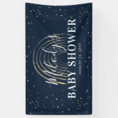 Cute Gold Star en Rainbow-Baby shower Spandoek (Verticaal)