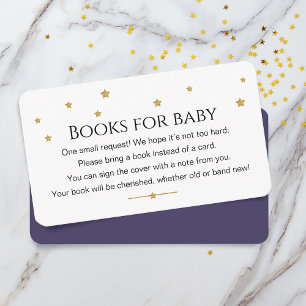 Cute Gold Stars Books for Baby request Informatiekaartje