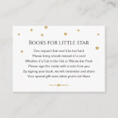 Cute Gold Stars Books for Baby request Informatiekaartje (Voorkant)
