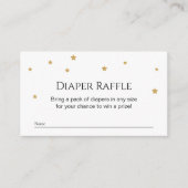 Cute Gold Stars Diaper Raffle Informatiekaartje (Voorkant)