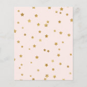 Cute Gold Stars Wish for Baby Advice Kaart (Achterkant)