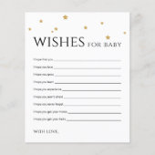 Cute Gold Stars Wishes for Baby Advice Kaart (Voorkant)