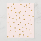 Cute Gold Stars Wishes for Baby Advice Kaart (Achterkant)
