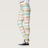 Cute Gold Stripes doodles roze design Leggings (Links)