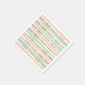 Cute Gold Stripes doodles roze design Servet (Hoek)
