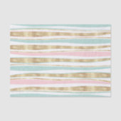Cute Gold Stripes doodles roze design Tissuepapier (Voorkant)