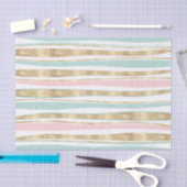 Cute Gold Stripes doodles roze design Tissuepapier (Craft)