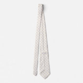 Cute Gold Strokes Llama Animal White Pattern Stropdas (Achterkant)