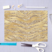 Cute Gold Tiger Skin Print Pattern Dierenvriend Tissuepapier (Craft)