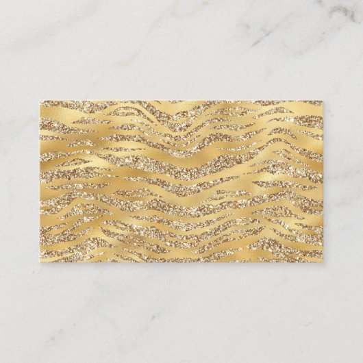 Cute Gold Tiger Skin Print Pattern Dierenvriend Visitekaartje (Voorkant)