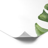 Cute Gold Tropical Palm Gender Neutral Baby shower Poster (Hoek)