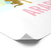 Cute Gold Unicorn Girl's Room Poster (Hoek)