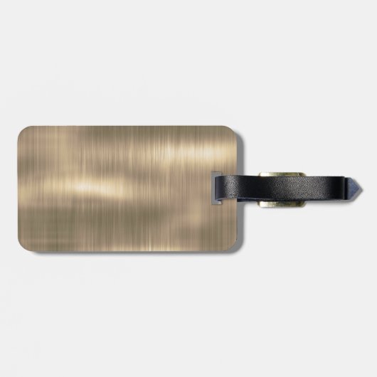 Cute gold unicorn Glitter Driemonogram Bagagelabel (Achterkant horizontaal)